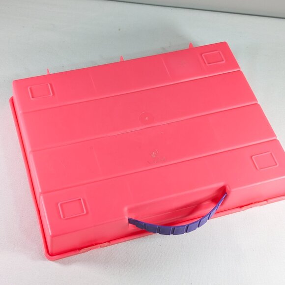 Hot pink plastic small parts organizer storage box, beads sorting craft storage - Picture 6 of 8